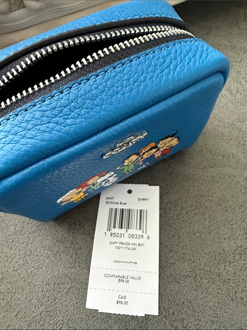 Coach Kids Blue Peanuts Mini Pouch - Picture 7 of 8